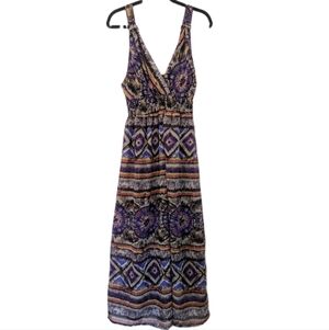 Cassee's Womens Multicolor Boho Dress Plus Size 2X